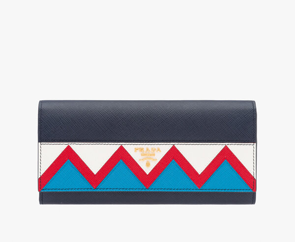 2017新作 PRADA プラダスーパーコピー*サフィアーノマルチカラーフラップ長財布 1MH132_2EE3_F0IGF/begonia+giada